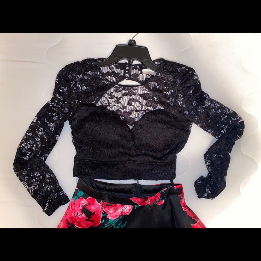 2 piece prom dress